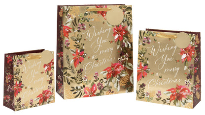 Bag Medium Festive Floral Gold