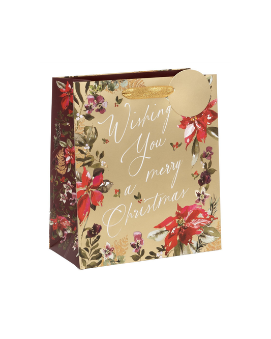 Bag Medium Festive Floral Gold