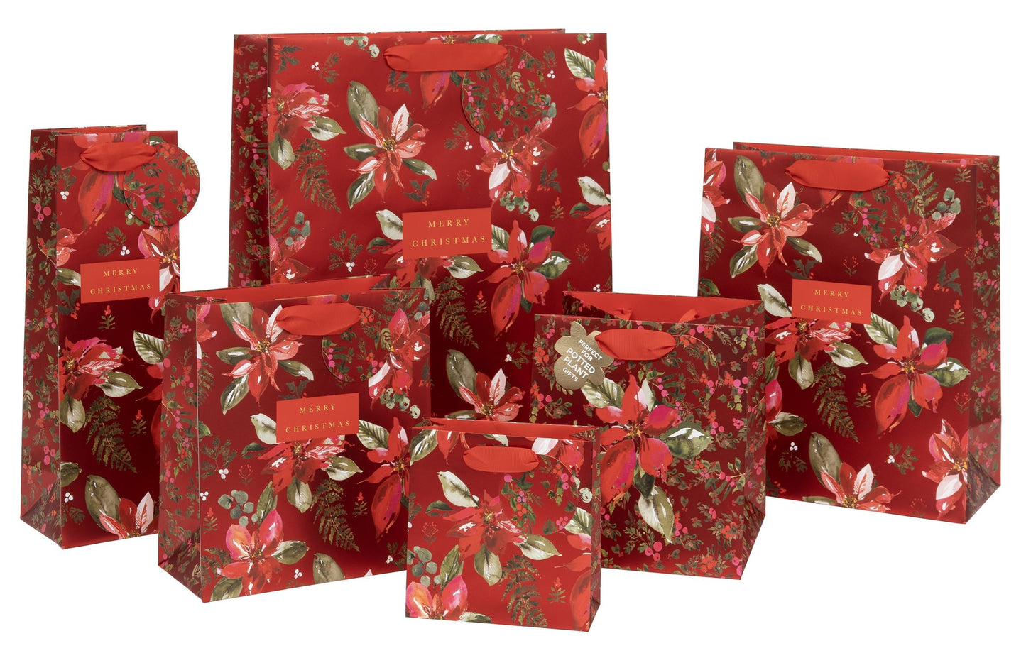 Bag Medium Perfect Poinsettia Red