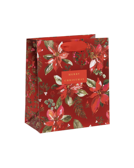 Bag Medium Perfect Poinsettia Red