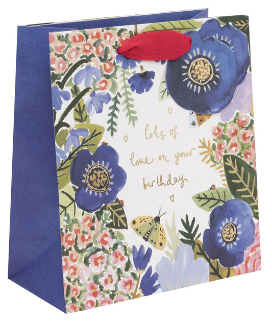 Medium Gift Bag Flora and Fauna with Gift Tag