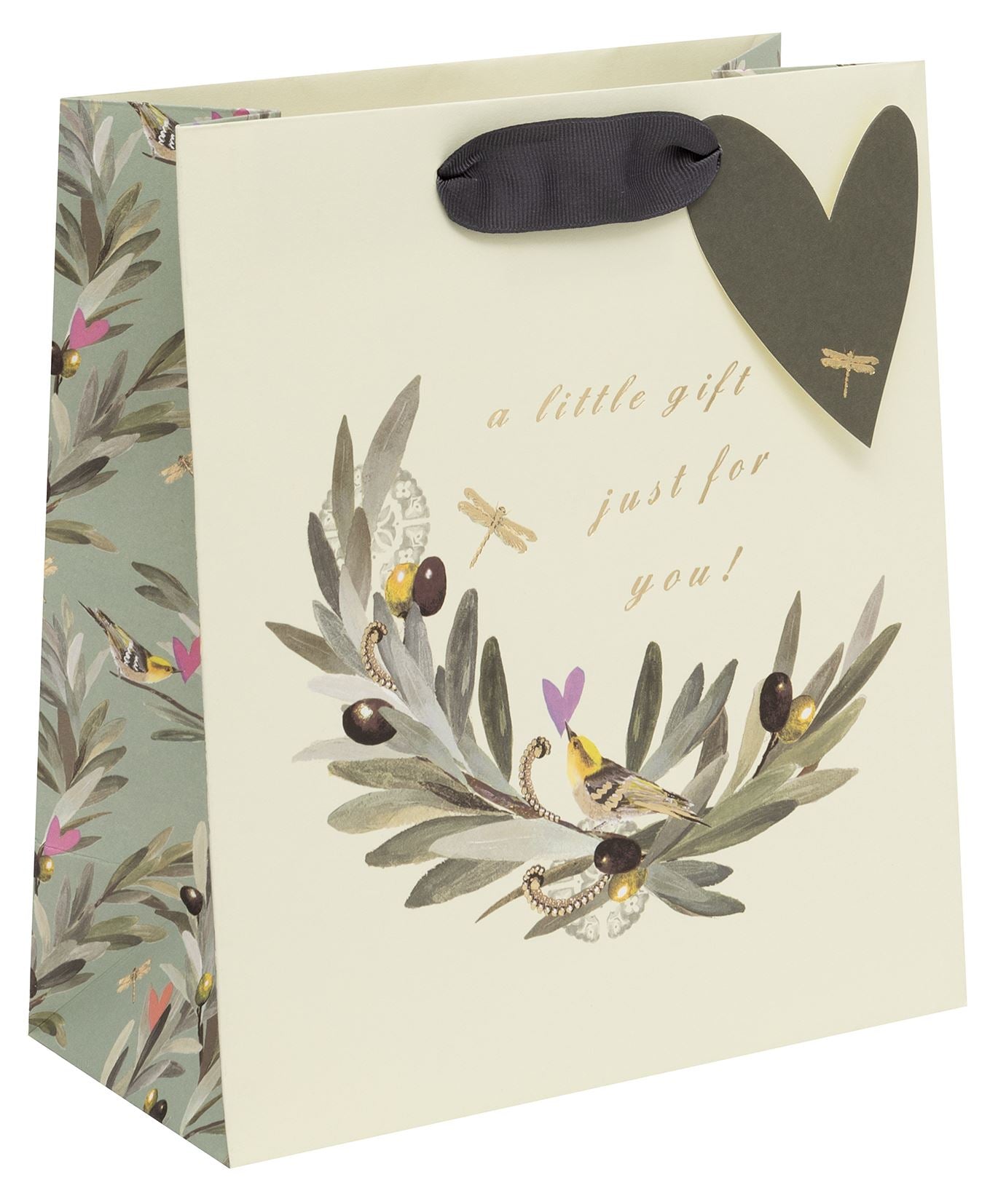 Gift Bag Medium Olive Grove with Gift Tag