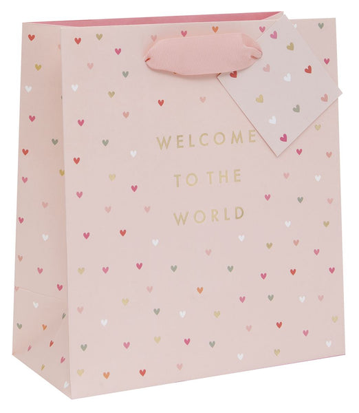 Welcome to the World Gift Bag Medium PINK