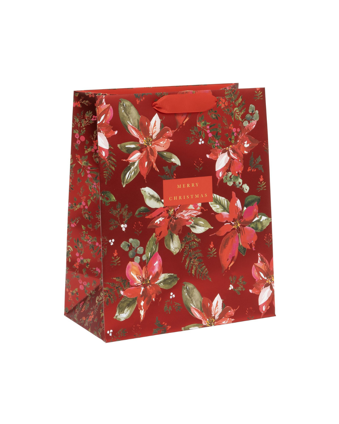 Bag Shopper Poinsettia Red