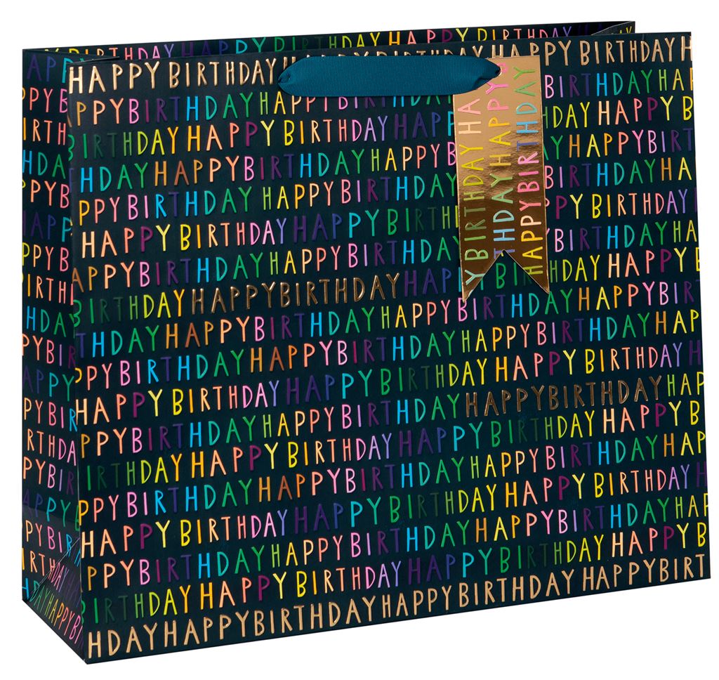 Gift Bag Landscape Shopper Birthday with Gift Tag