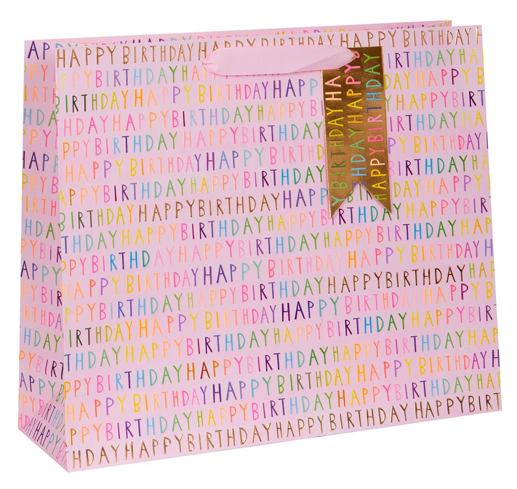 Gift Bag Landscape Shopper Birthday with Gift Tag