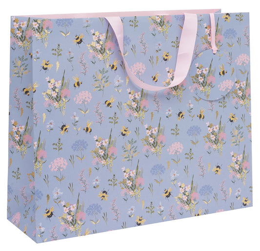 Gift Bag Landscape Shopper Bee Meadow with Gift Tag