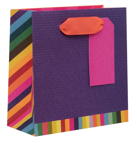 Small Gift Bag Colour Hub Purple with Gift Tag