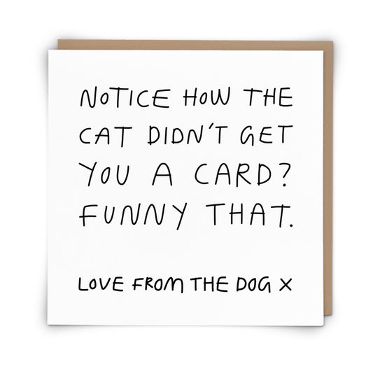 Single Greeting Card From the Dog