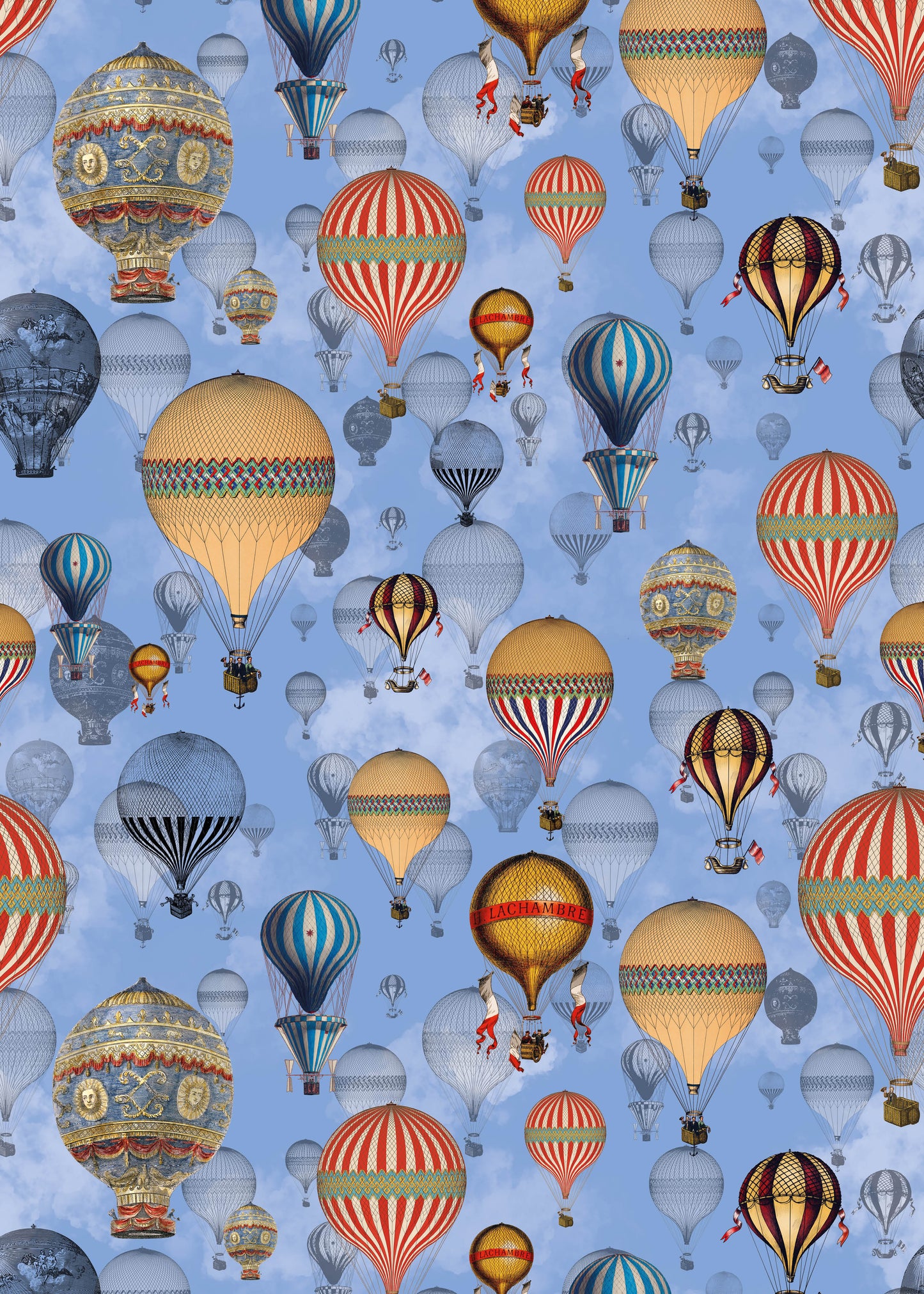 Blue Balloons Flat wrap