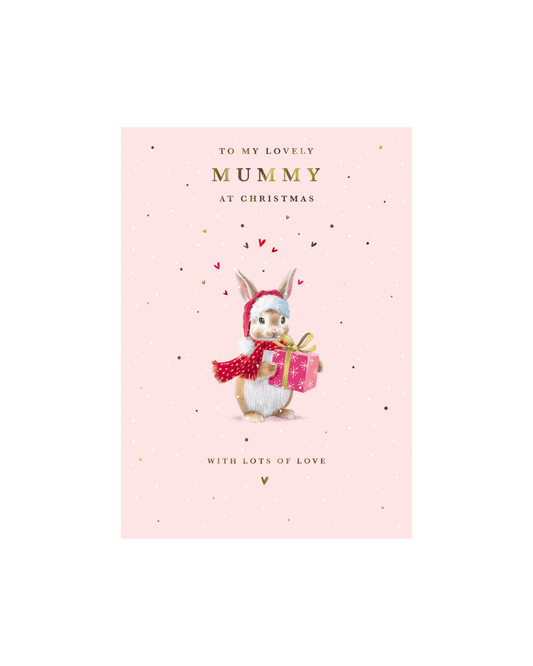 Card Bunny with Present Mummy