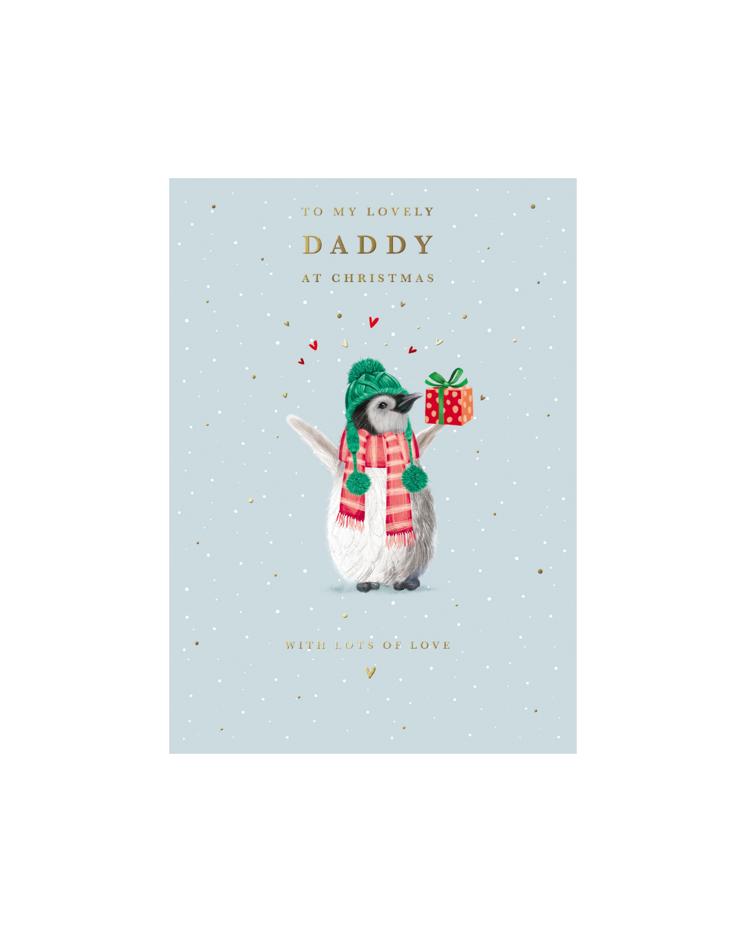 Card Penguin with Present Daddy