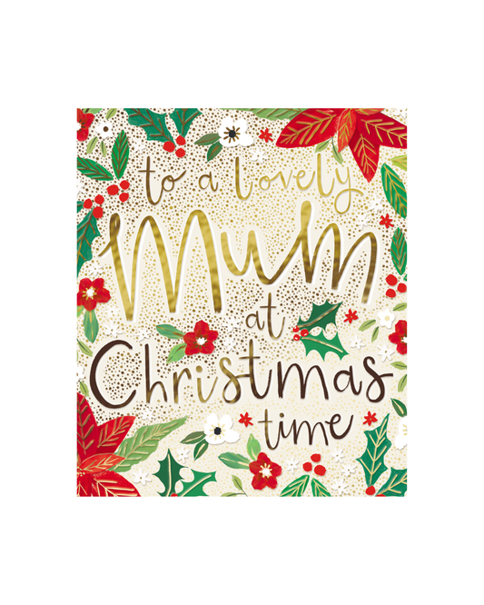 Card Gold Foliage Mum