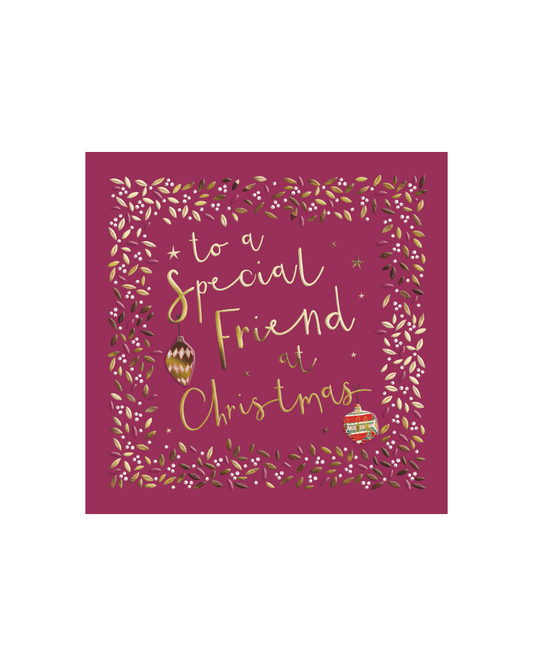 Card Gold Type with Baubles Special Friend