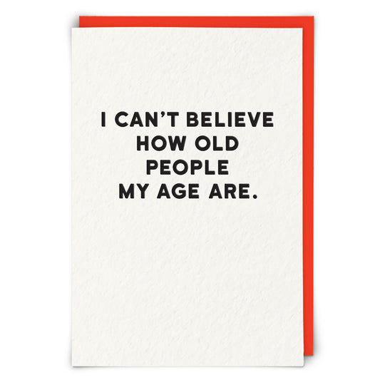 Single Greeting Card Old People