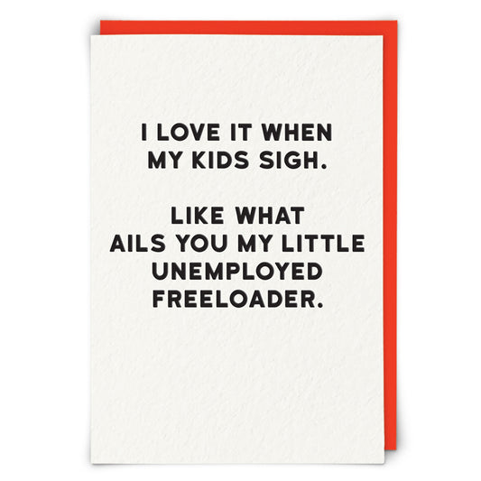 Single Greeting Card Sigh