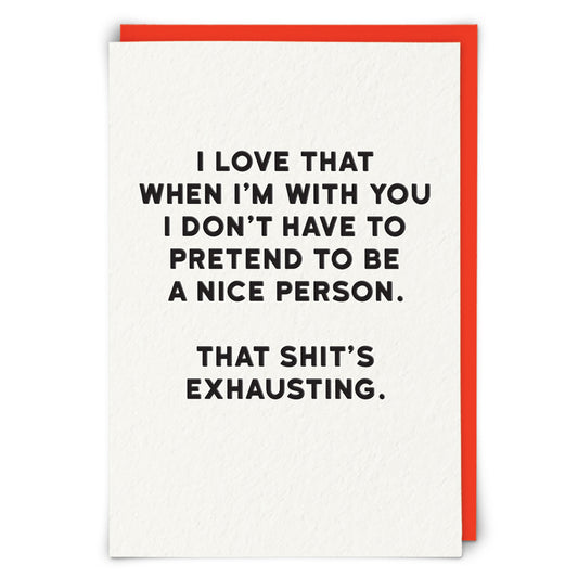 Single Greeting Card Exhausting