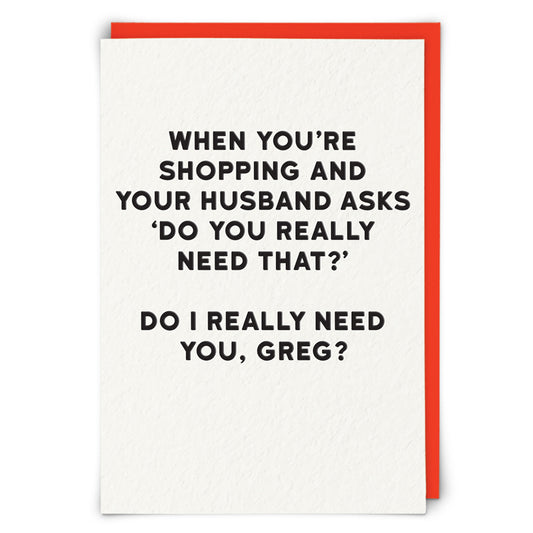 Single Greeting Card Shopping