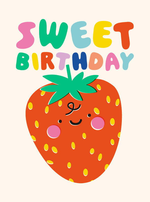 Sweet Strawberry Birthday Card