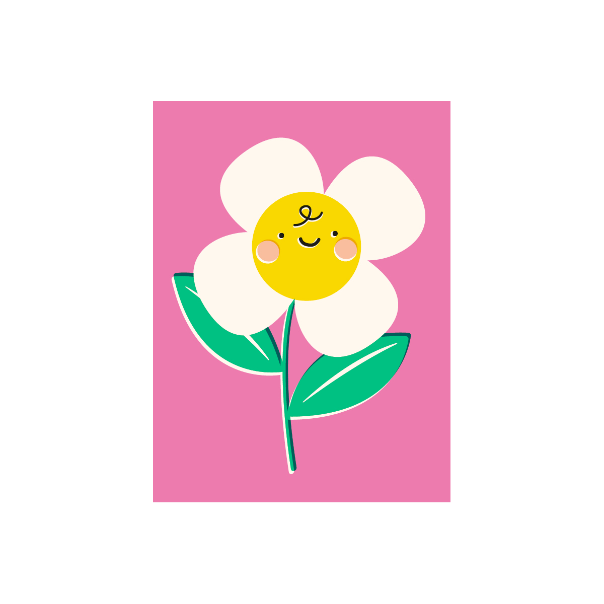 Happy Flower Birthday Card