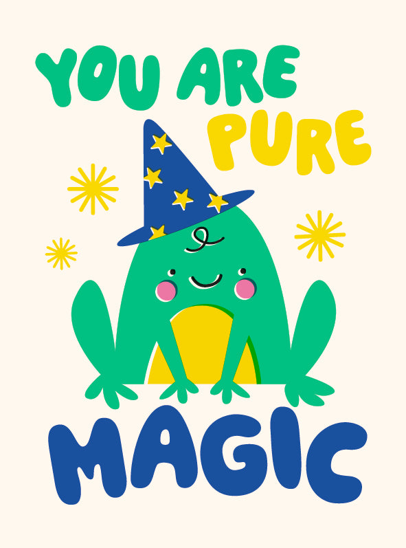 Pure Magic Frog Birthday Card
