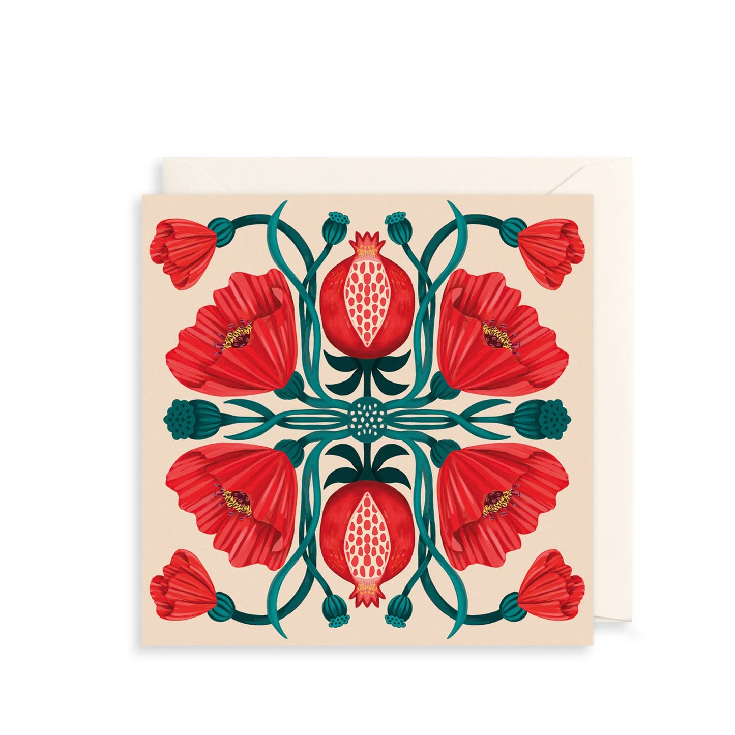 Poppies & Pomegranates Card