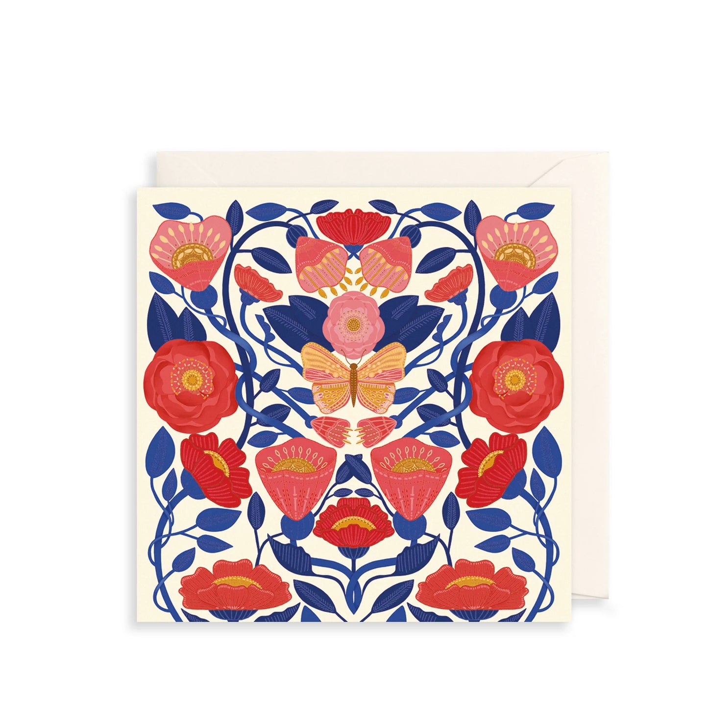 Butterfly Floral Kaleidoscope Card