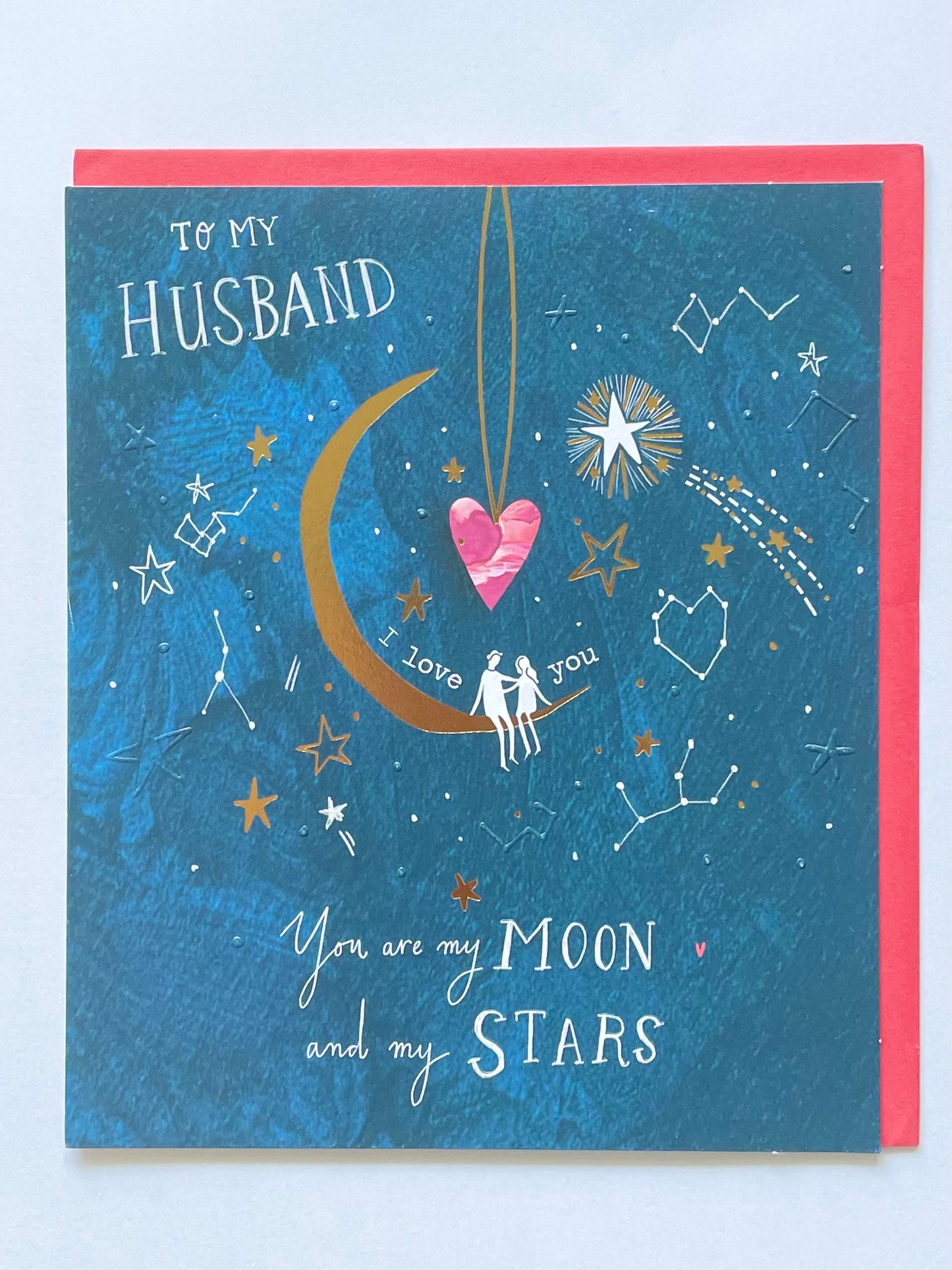 Husband Moon & Stars Valentines Card