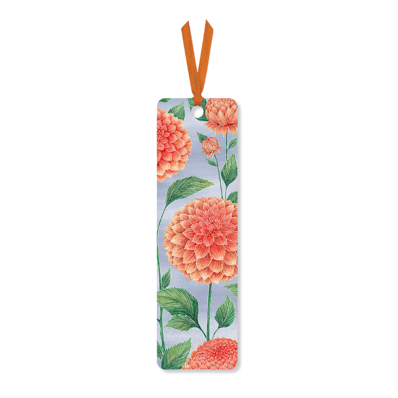Peach Dahlias Bookmark