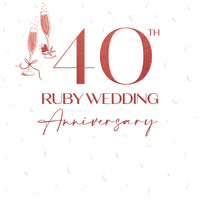Ruby Wedding 40th Cheers