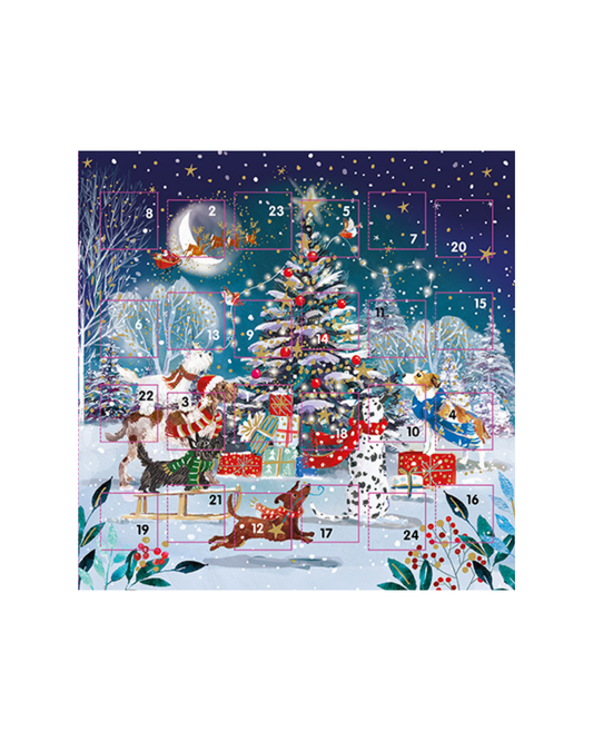 Advent Calendar Card Around The Tree