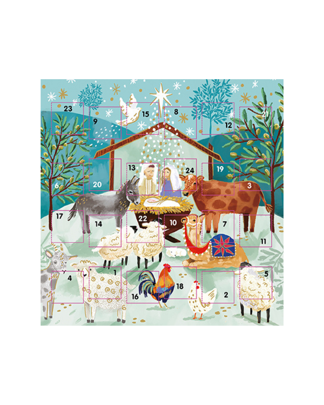 Advent Calendar Card The Nativity