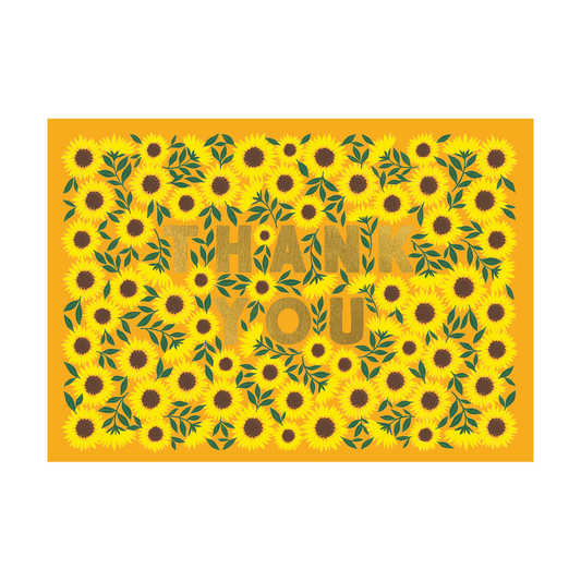 Golden Sunflowers Thank You Card