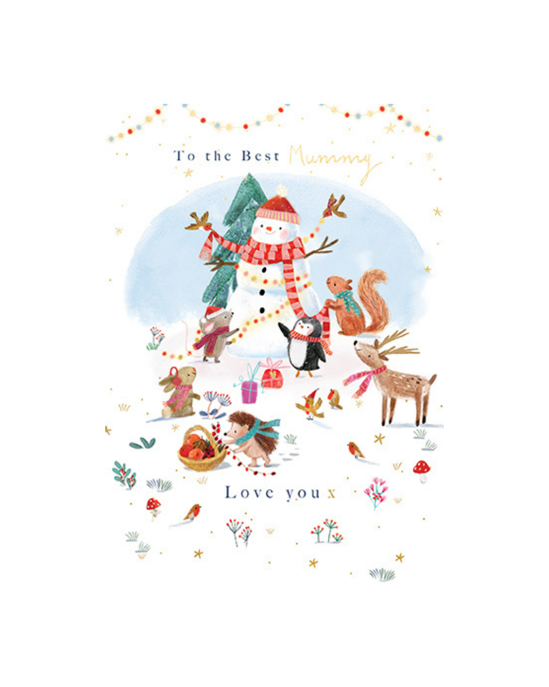 Card The Best Mummy Snowman