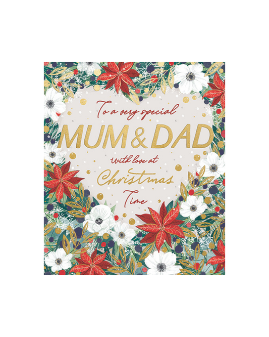 Card Festive Foliage Mum & Dad