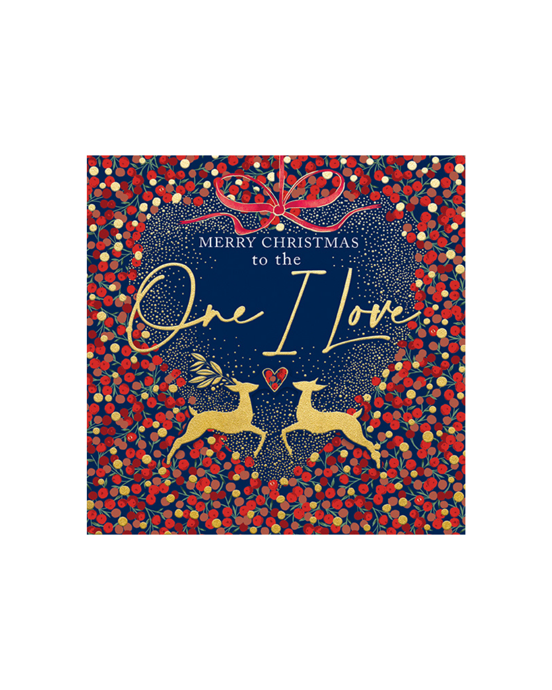 Card Christmas Berries One I Love