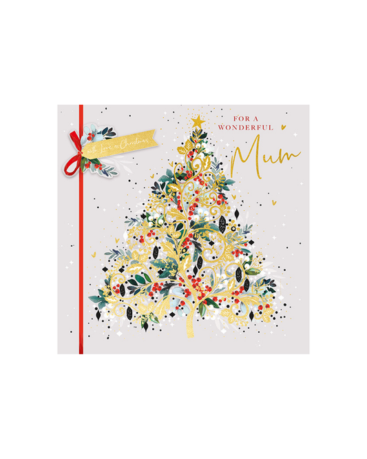 Card Decorative Foiled Tree Mum
