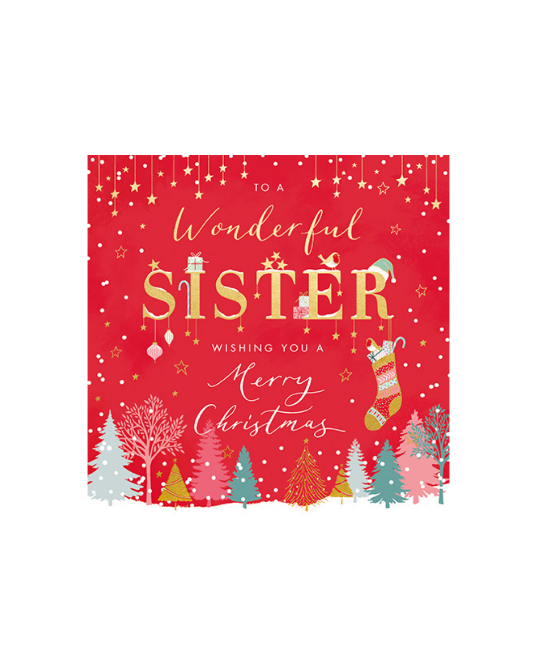 Card Wonderful Christmas Sister