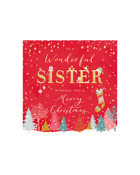 Card Wonderful Christmas Sister