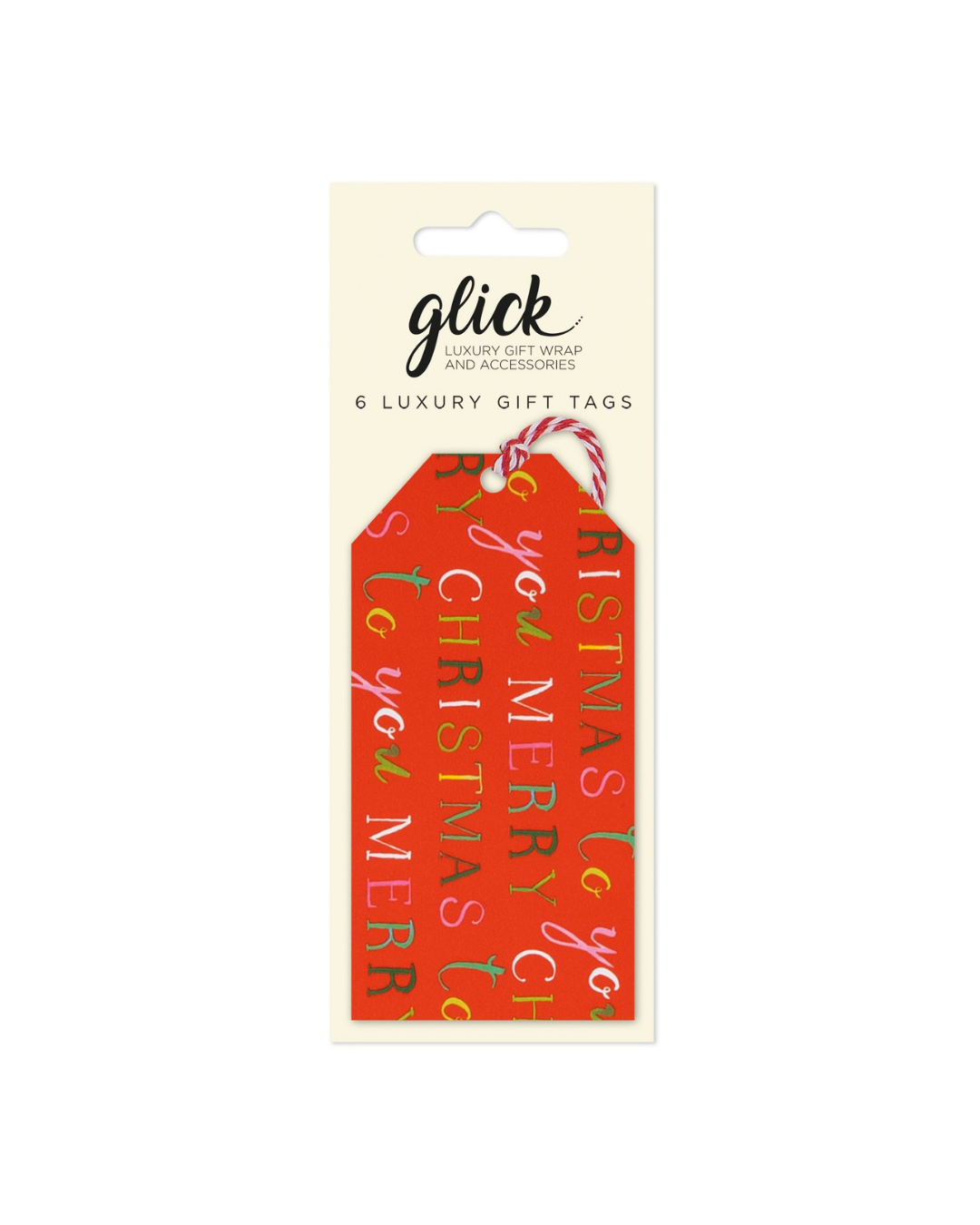 Multipack Tag (6) Exquisite Christmas Red