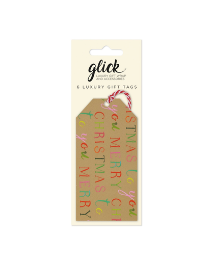 Multipack Tag (6) Exquisite Christmas Gold