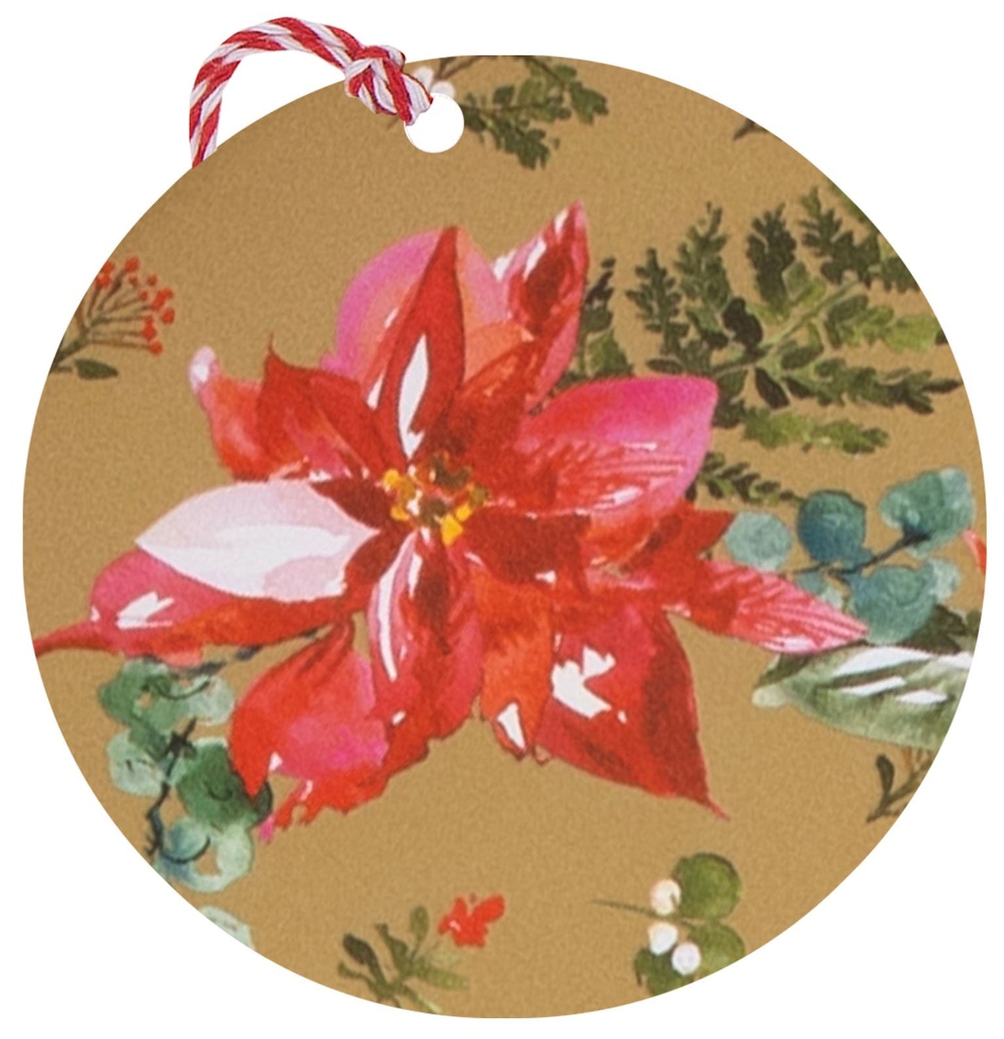 Multipack Tag (6) Poinsettia Gold