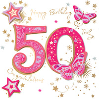 50th Birthday Pink