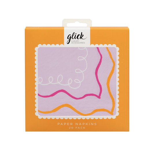 Neon Doodle Paper Napkin