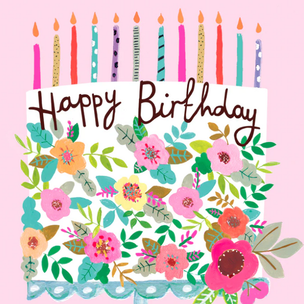 Card Happy Birthday Cake