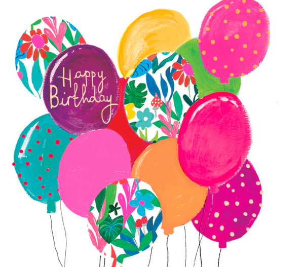 Card Happy Birthday Balloons