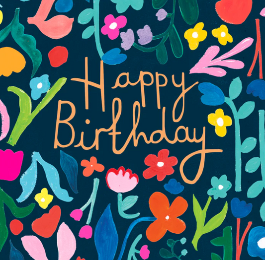 Card Happy BIrthday Floral