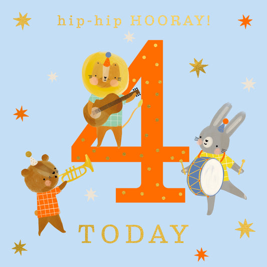 You're Four Birthday Card