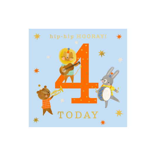 You're Four Birthday Card