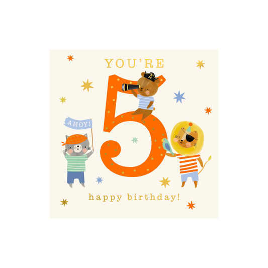 You're Five Birthday Card